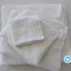 100% cotton towel set with satin and satin border