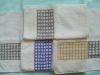 100% cotton towel with grid manufacture