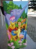 100% cotton velour beach towel with reactive printing