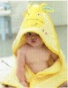 100% cotton velour hooded baby towel