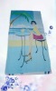 100% cotton velour printed beach towel