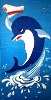 100% cotton velour reactive printed beach towel