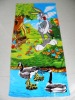 100% cotton velour reactive printed beach towel