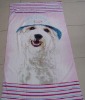 100%cotton velour reactive printed beach towel