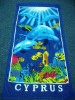 100%cotton velour reactive printed beach towel