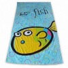 100%cotton velour reactive printed beach towel