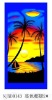 100% cotton velour reactive printed promotion beach towel