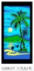 100% cotton velour reactive printed promotion beach towel