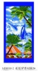 100% cotton velour reactive printed promotion beach towel