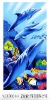 100% cotton velour reactive printed promotion beach towel