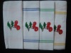 100% cotton waffle embroidery tea towel