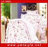 100% cotton washable 4 pcs beautiful flower bed sets-Yiwu taijia home textile
