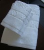 100%cotton white bath towel with logo