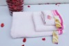 100% cotton white hotel towel set with border