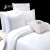 100% cotton white jacquard duvet cover--hotel bed linen