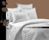 100% cotton white striped duvet cover--hotel bed linen