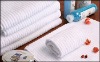 100% cotton white striped hotel towels