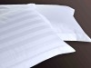 100% cotton white striped pillow case--hotel bed linen