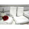 100% cotton white thick satin border hotel bath towel