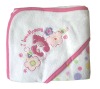 100% cotton with cute embroidery baby towel with hood