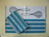 100% cotton woven jacquard tea towel for russia market