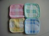 100% cotton yarn dyed baby towel with border