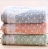 100% cotton yarn dyed children hand towel with jacquard