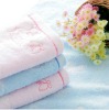 100% cotton yarn dyed embroidery children towel with jacquard