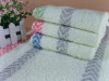 100% cotton yarn dyed face towel with jacquard