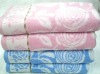 100% cotton yarn dyed jacquard bath towel