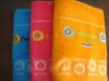 100% cotton yarn dyed jacquard beach towel with embroiderey
