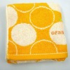 100% cotton yarn dyed jacquard face towel with embroidery