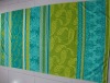 100% cotton yarn-dyed jacquard velour beach towel