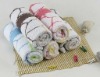 100% cotton yarn dyed pink hand towel