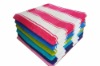 100% cotton yarn-dyed stripe velour bath towel