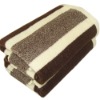 100% cotton yarn dyed stripe velour bath towel
