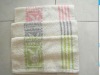 100% cotton yarn dyed terry jacquard face towel