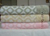 100% cotton yarn dyed zero twist flower towels baths