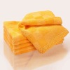 100% cotton yellow check jacquard hand towel