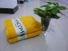 100% cotton yellow terry satin border jacquard bath towel