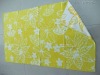 100% cotton yellow velour reactive printed beach towel