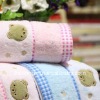 100%cotton zero twist embroidered child bath towel