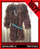 100% genuine fox fur coat. Dyed knitted fox fur coat with fashion design. Popular fur coat on hot selling with wholesale price!