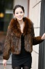 100% genuine rabbit fur coat. Rabbit fur coat with fashion design. Popular fur coat on hot selling with wholesale price!