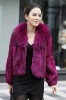 100% genuine rabbit fur coat. Rabbit fur coat with fashion design. Popular fur coat on hot selling with wholesale price!
