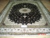 100% handknotted persian pattern silk rug