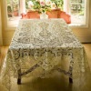 100% linen Hand made cutwork table cloth