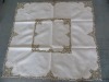 100% linen Hand made cutwork table cloth