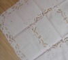 100% linen Hand made cutwork table cloth