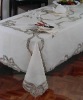 100% linen Hand made cutwork table cloth